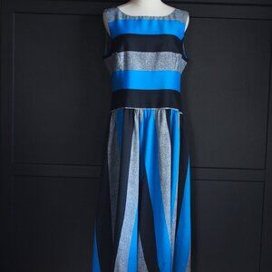 Handmade | Sleeveless Colourblock Dress w Bows
